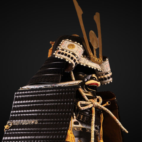 Bolt Armor Trim in Tokugawa Clan Black and White Samurai Armor Style

