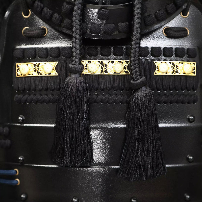 Handmade Life Size Yoroi,Tokugawa Clan Black Samurai Armor Set with He 