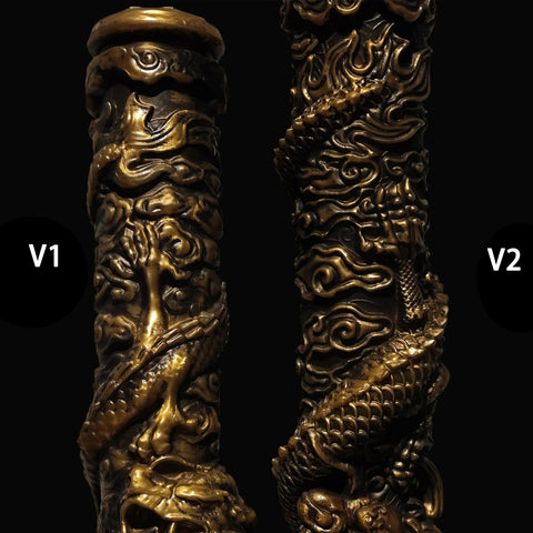 Depth comparison between V1 and V2 engravings, highlighting V2’s deeper carving V1B V1P V2