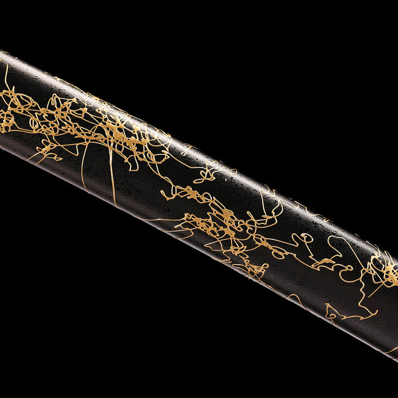 Ghost of Yotei Dark Night Golden Katana 1060 Carbon Steel Sword 