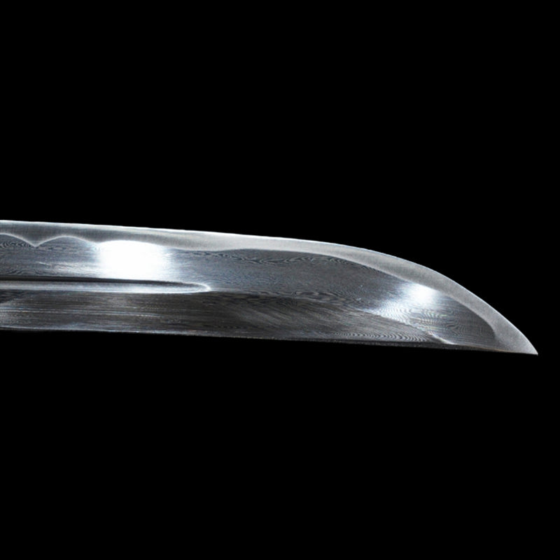 Hand Forged Japanese Tanto Sword Short Sword Folded Steel Oil Quenching Alloy Tsuba 