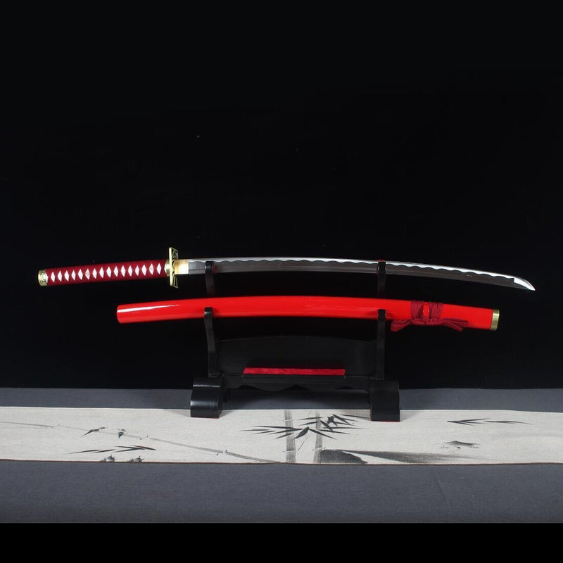 Bleach Abarai Katana Zabimaru Zanpakuto 1060 Steel Full Tang for Sale 
