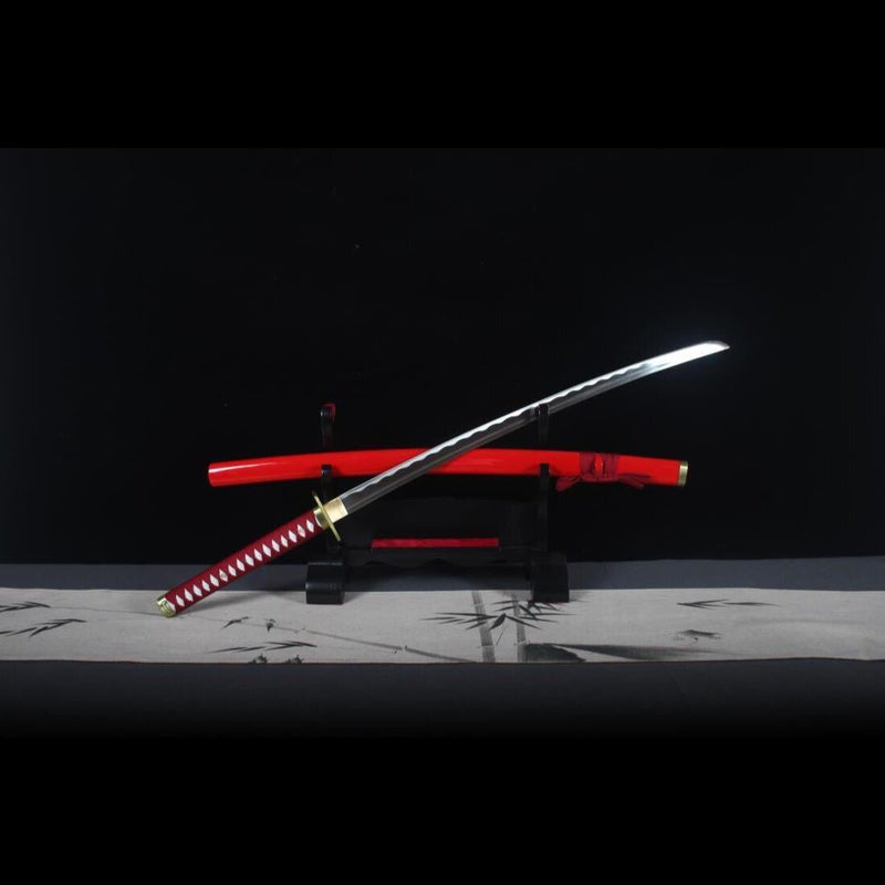 Bleach Abarai Katana Zabimaru Zanpakuto 1060 Steel Full Tang for Sale 
