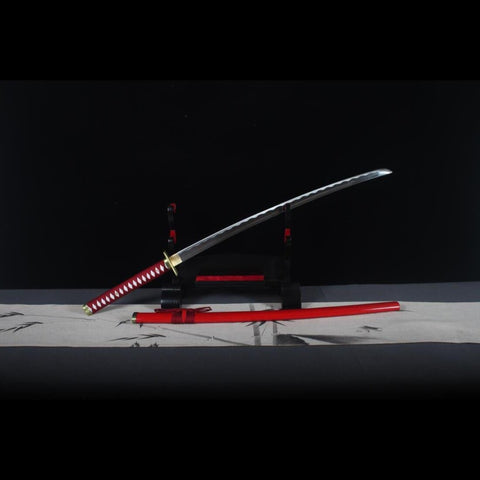 Bleach Renji Abarai Katana Zabimaru Zanpakuto 1045 Steel Full Tang Blade-HY-0019g-2U-COOLKATANA