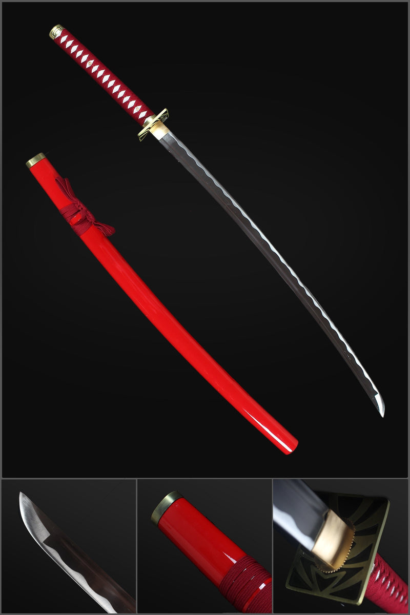 Bleach Abarai Katana Zabimaru Zanpakuto 1060 Steel Full Tang for Sale 