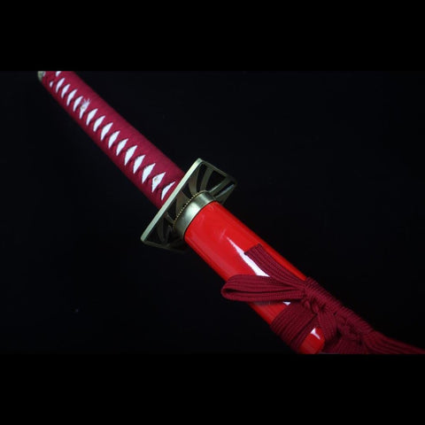 Bleach Renji Abarai Katana Zabimaru Zanpakuto 1045 Steel Full Tang Blade-HY-0019g-2U-COOLKATANA