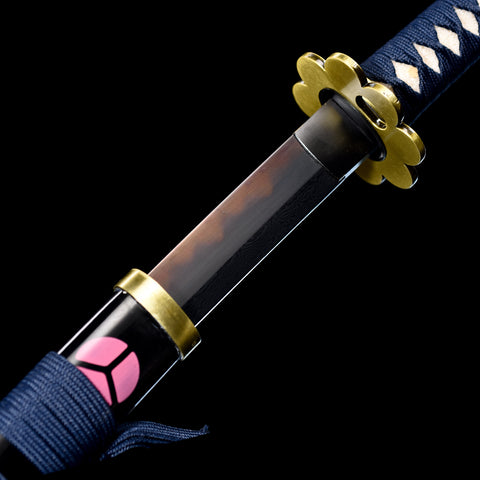 anime katana one piece roronoa zoro swords Shusui Sword Folded Steel Clay Tempered SL-1279-U COOLKATANA 4