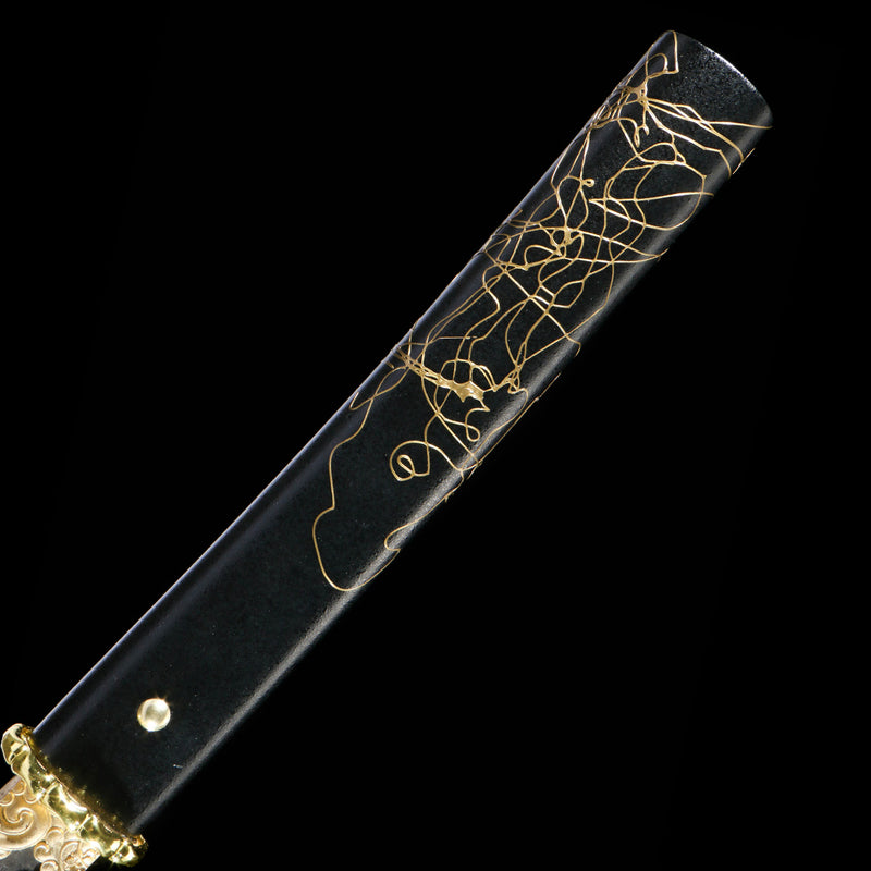 Ghost of Yotei Dark Night Gilded Katana – 1060 Hanazukuri 