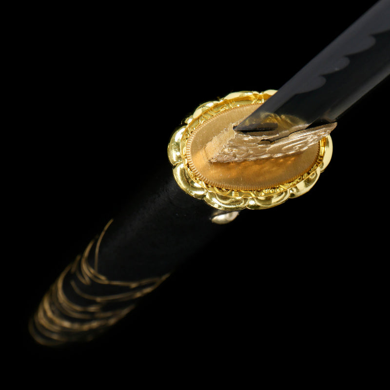 Ghost of Yotei Dark Night Gilded Katana – 1060 Hanazukuri 