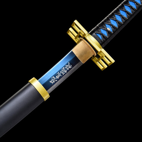 anime katana demon slayer sword muichiro tokito T10 Steel Blade Battle Ready Clay Tempered Tsuba Fitting QQ0103-t10n COOLKATANA 8