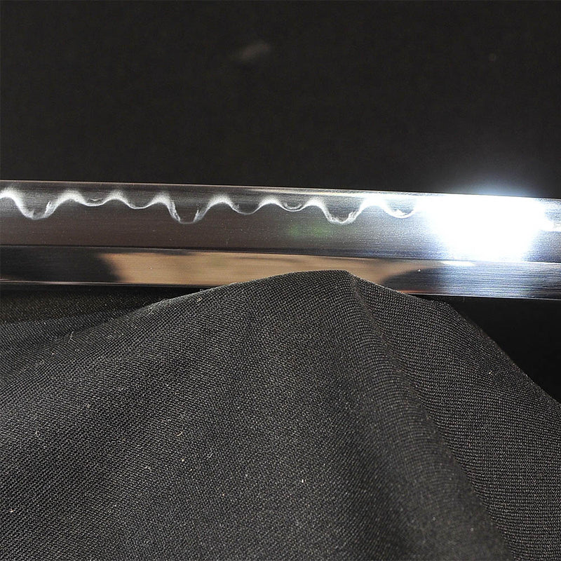 Handgeschmiedetes japanisches Samurai-Schwert aus Ton gehärtetes Katana mit Kozuka-Muschel-Saya - COOLKATANA 