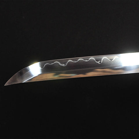 Handgeschmiedetes japanisches Samurai-Schwert Ton gehärtetes Katana mit Kozuka-Muschel Saya