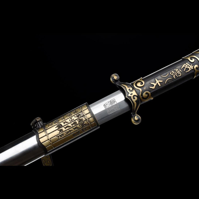 Handmade Chinese Sword General Short Sword Folded Steel Eight-sided Bl 
