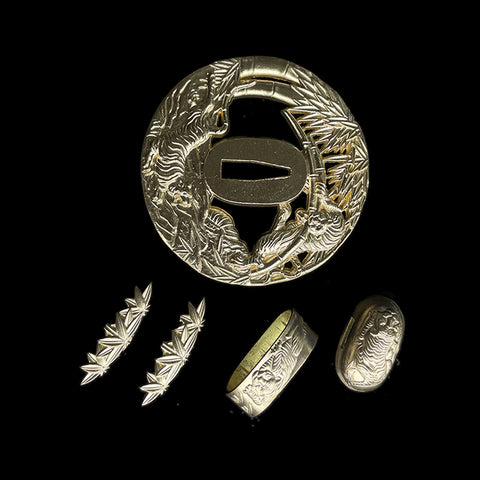 custom samurai sword makers Copper Tsuba By Steel Mold-QQ-020-COOLKATANA