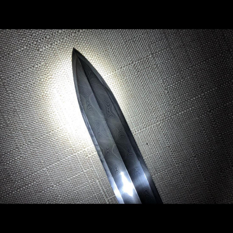Handmade Chinese Sword Gentleman Sword Folded Steel Blade Ebony Scabba 