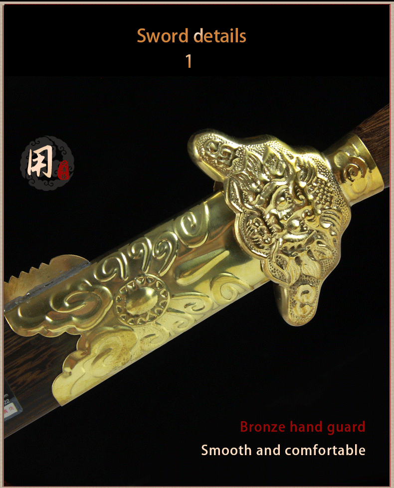 Chinese Sword Dragon Head Tai Chi Jian Stainless Steel Martial Arts Sw 