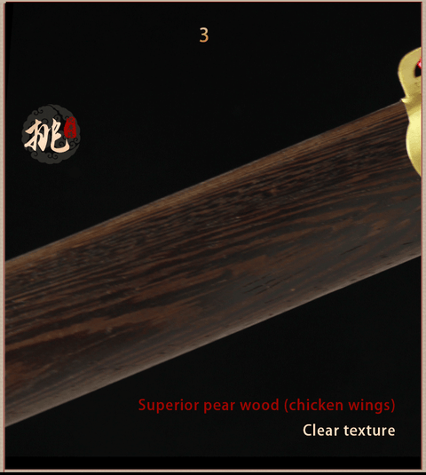 Handmade Chinese Sword Copper Coin Tai Chi Jian Longquan Sword Rosewood Scabbard-COOLKATANA-SL-8009-1-U