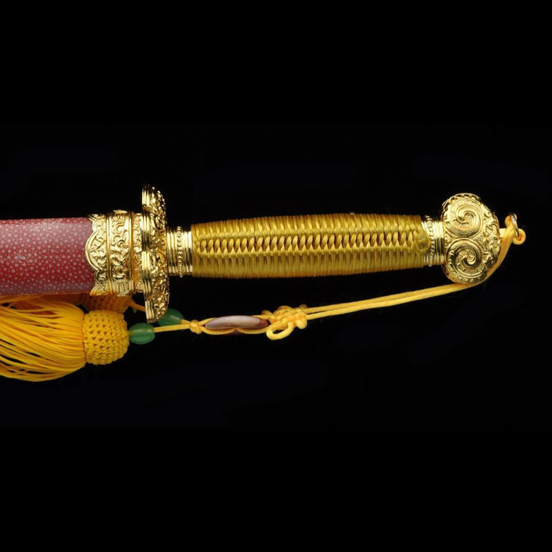 Handmade Chinese Sword Emperor Kangxi's Sword Folded Steel Blade Genui 