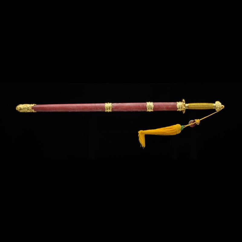 Handmade Chinese Sword Emperor Kangxi's Sword Folded Steel Blade Genui 
