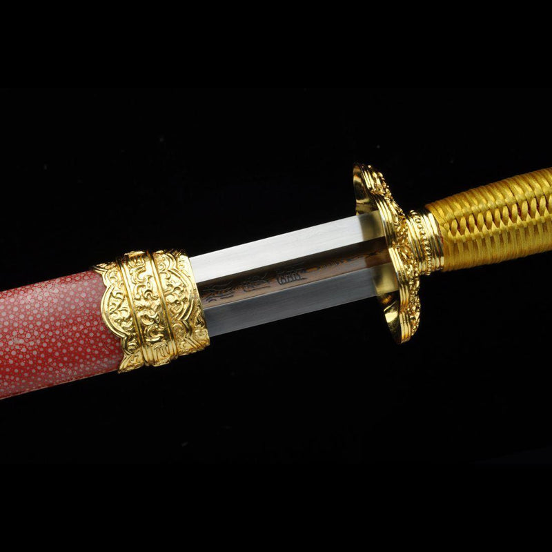 Handmade Chinese Sword Emperor Kangxi's Sword Folded Steel Blade Genui 