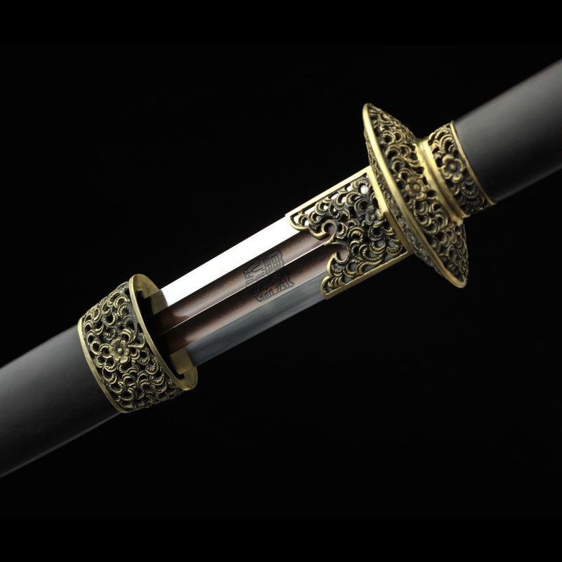 Handmade Chinese Sword Dragon Growl Sword Folded Steel Blade Hand Poli 