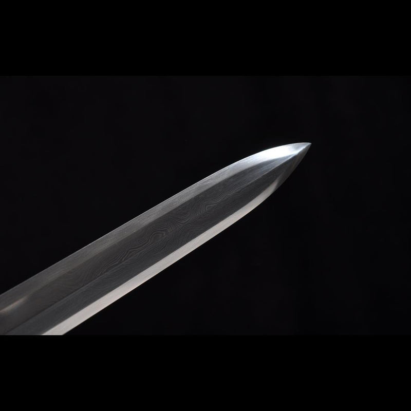 Handmade Chinese Sword Silver Dragon Han Jian Folded Steel Eight-sided 
