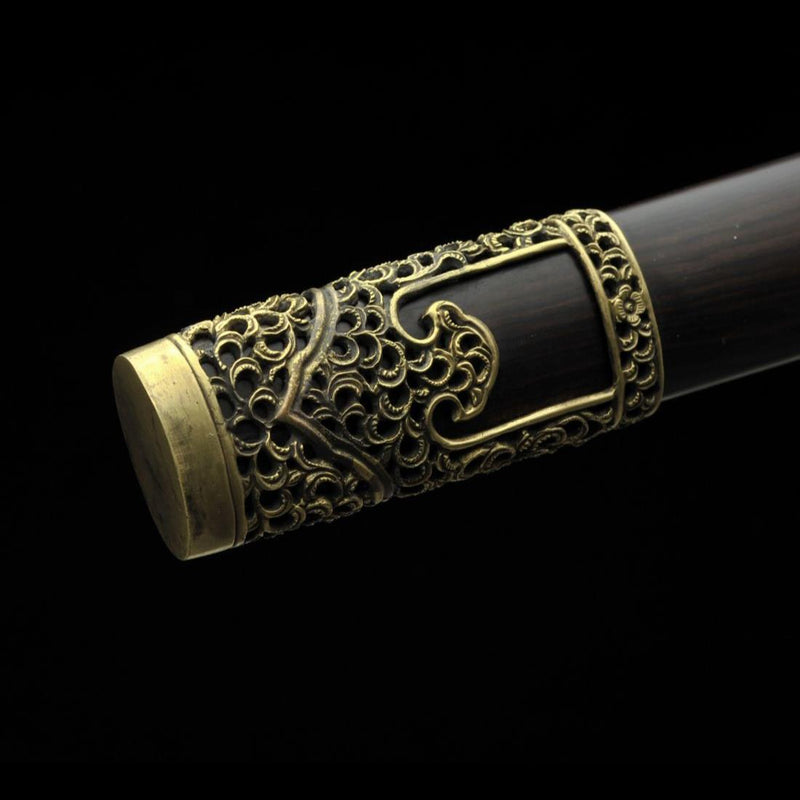 Handmade Chinese Sword Dragon Growl Sword Folded Steel Blade Hand Poli 