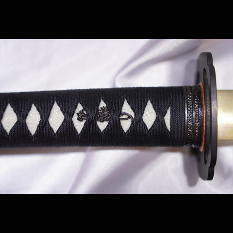 Hand Forged Japanese Iaito Practice Sword Stainless Steel Full Tang Iron Tsuba Unsharpened-COOLKATANA-ZS-0092-U