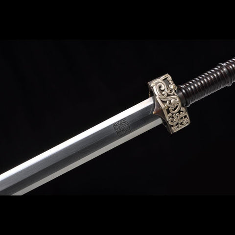 Handmade Chinese Sword Silver Dragon Han Jian Folded Steel Eight-sided Blade-COOLKATANA-SL-6033-U