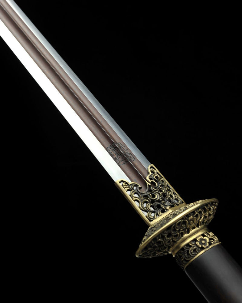 Handmade Chinese Sword Dragon Growl Sword Folded Steel Blade Hand Poli 