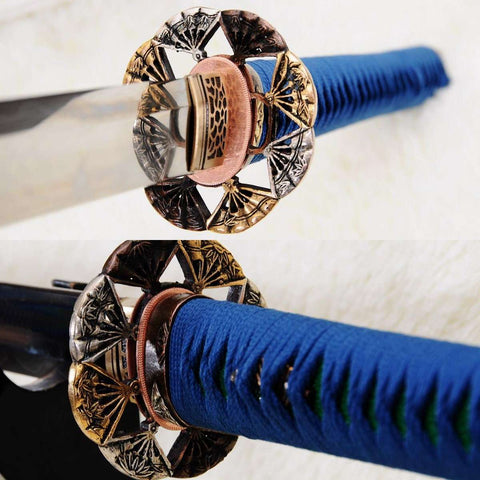 Hand Forged Japanese 53inch Chokuto Ninja Sword Mirrorlike Straight Blade Ninjato Clay Tempered KIRIHA-ZUKURI-COOLKATANA-SL-853-U