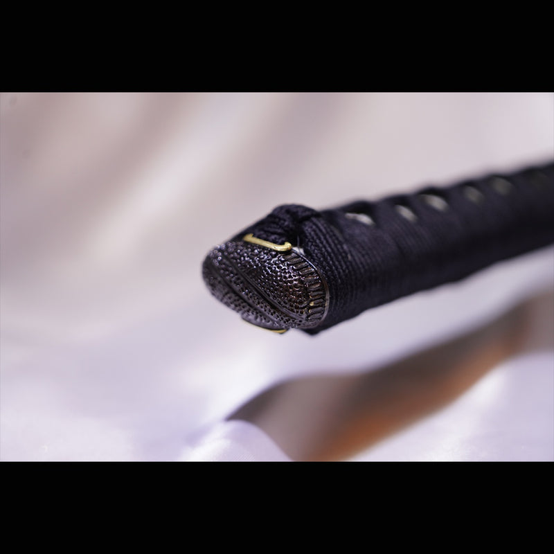 Handgeschmiedetes japanisches Iaito-Übungsschwert Edelstahl Vollerl Tsuba aus Eisen ungeschärft - COOLKATANA 