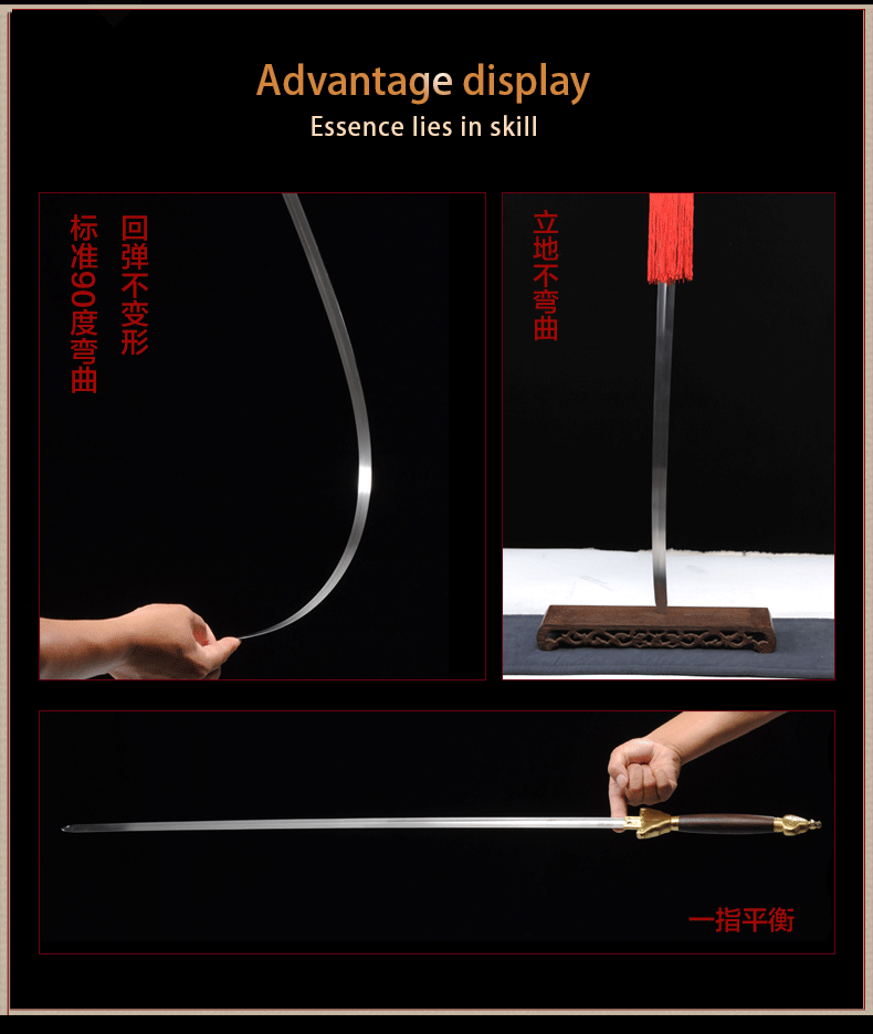 Chinese Sword Dragon Head Tai Chi Jian Stainless Steel Martial Arts Sw 