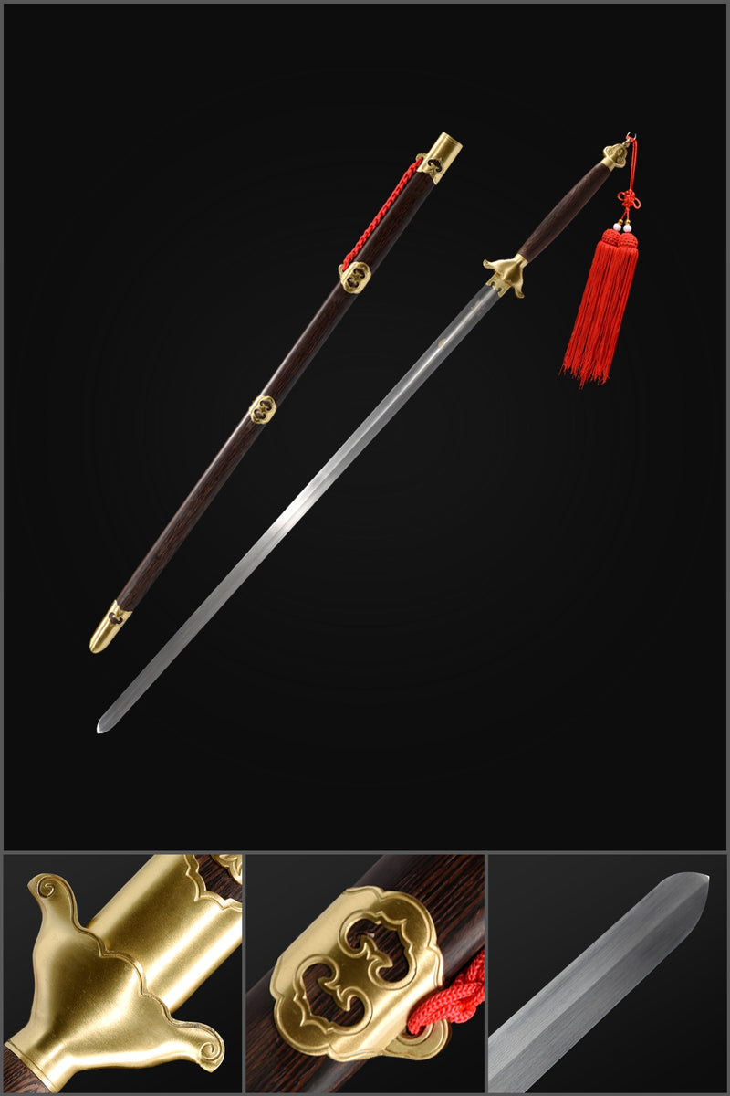 Handmade Chinese Sword Yangwu Two Handed Tai Chi Jian Stainless Steel Bagua Sword Longquan Sword 