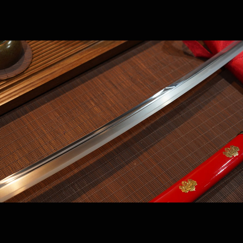 Hand Forged Japanese Tachi Samurai Sword Folded Steel Clay Tempered Go 