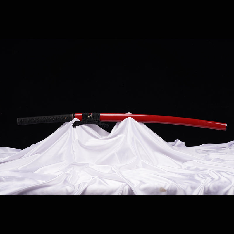 Hand Forged Japanese Samurai Katana Sword T10 Steel Blade Clay Tempere 