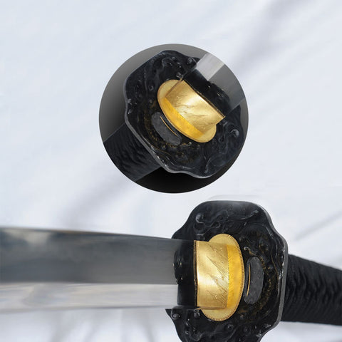 Handmade Japanese 42inch Samurai Katana Sword 1095 High Carbon Steel Clay Tempered Blade Iron Tsuba-COOLKATANA-SL-1282-U