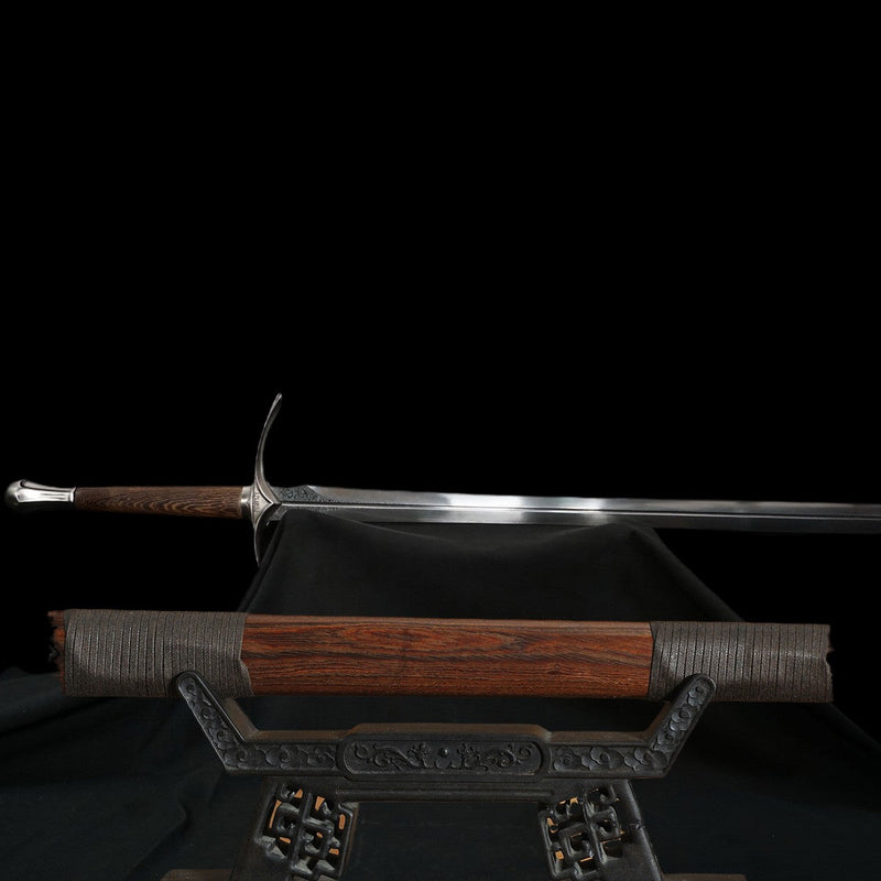 Handgeschmiedetes Europäisches Schwert Glamdring Schwert 1095 Gefalteter Stahl Palisandergriff - COOLKATANA 