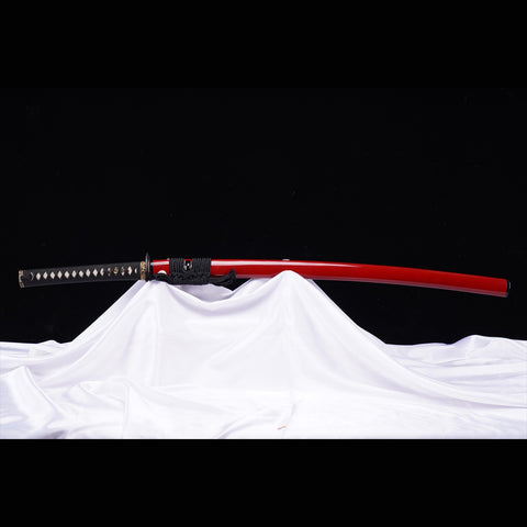 Hand Forged Japanese Samurai Katana Sword Manganese Steel Blade Oil Quenching Iron Tsuba-COOLKATANA-ZS-0065 ZS-0064-U 2