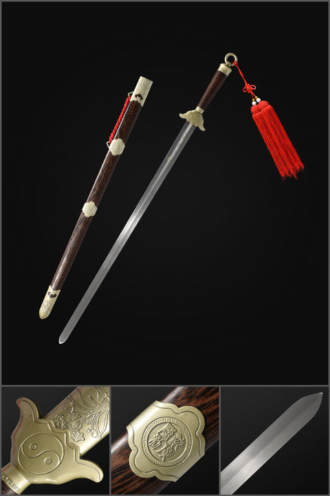 Handmade Chinese Sword Yangwu Yin Yang Tai Chi Jian Stainless Steel Longquan Sword-COOLKATANA-SL-8032-1-U