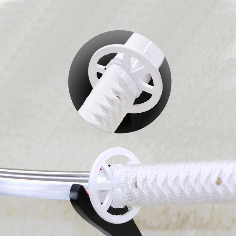 Hand Forged Anime Bleach Rukia's Katana Sword Sode no Shirayuki Folded Steel Blade White Zanpakuto 