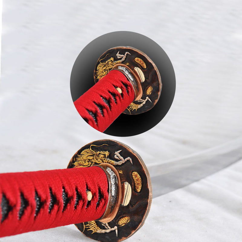 Hand Forged Hazuya Polished Japanese Katana Sword Clay Tempered Shihoz 