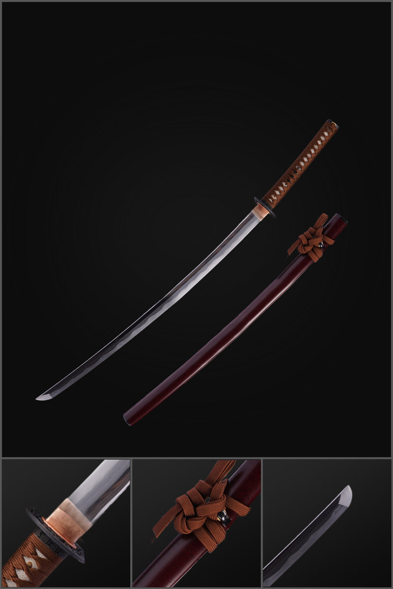 Hand Forged Japanese Samurai Katana Sword Folded Steel Sashikomi A+ Polishing Grade Full Tang 