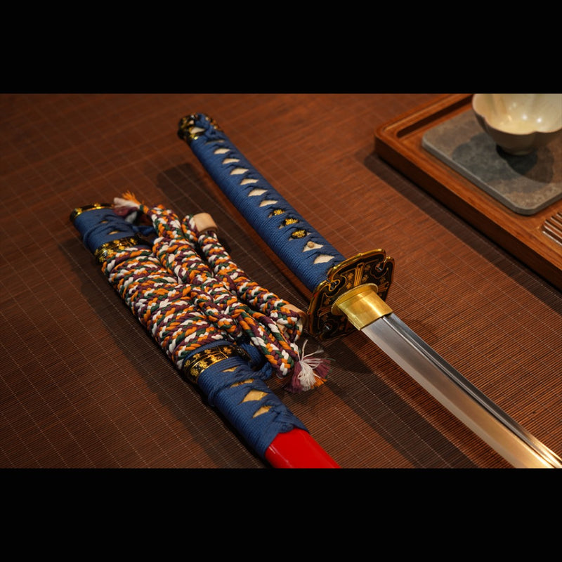 Hand Forged Japanese Tachi Samurai Sword Folded Steel Clay Tempered Go 