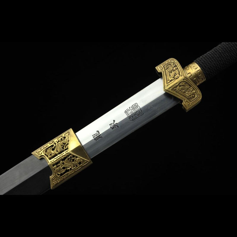 Handmade Chinese Sword Warring States Sword Folded Steel Blade Hand Fi 