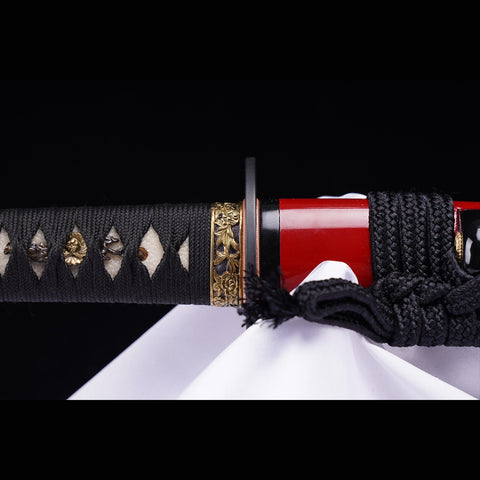 Hand Forged Japanese Samurai Katana Sword Manganese Steel Blade Oil Quenching Iron Tsuba-COOLKATANA-ZS-0065 ZS-0064-U 16
