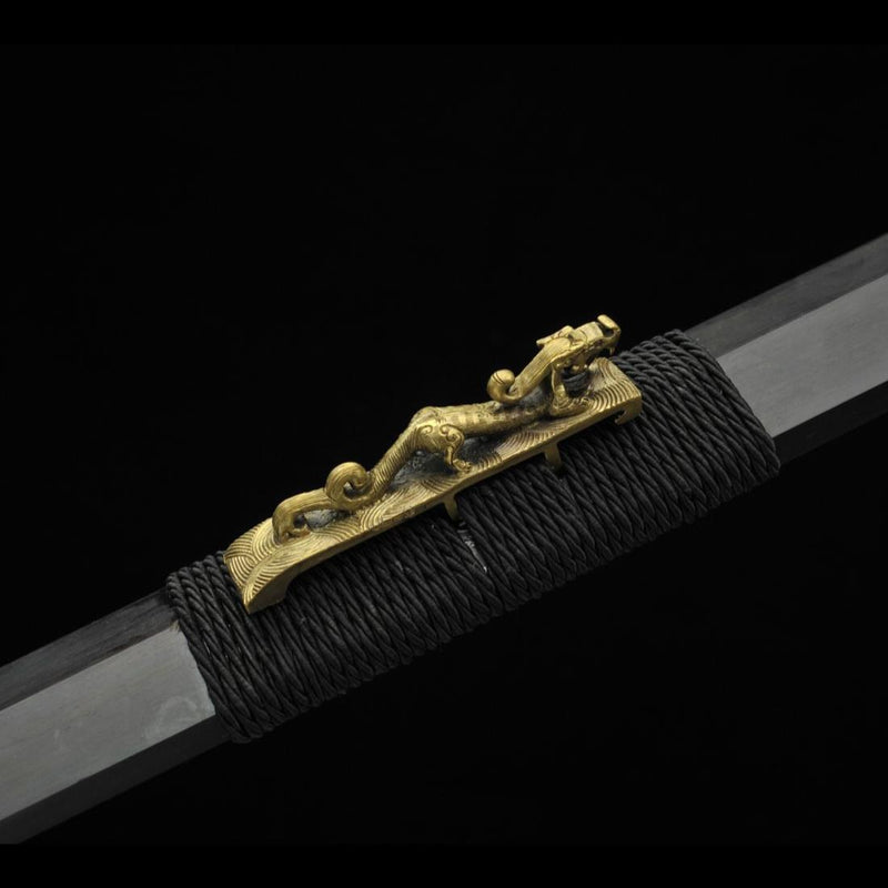 Handmade Chinese Sword Warring States Sword Folded Steel Blade Hand Fi 