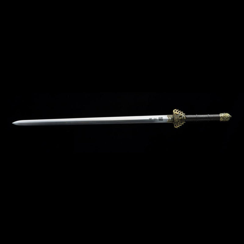 Handmade Chinese Sword Fire Dragon Sword Folded steel Blade Finely Pol 