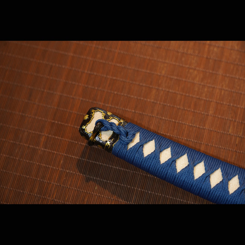 Hand Forged Japanese Tachi Samurai Sword Folded Steel Clay Tempered Go 