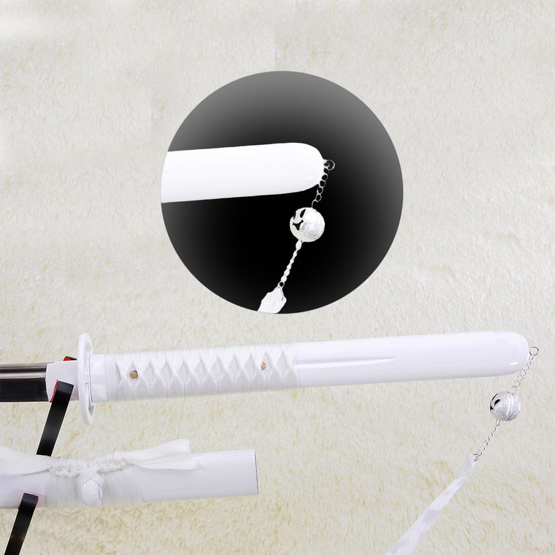Hand Forged Anime Bleach Rukia's Katana Sword Sode no Shirayuki Folded Steel Blade White Zanpakuto 